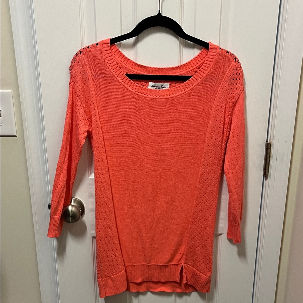 American Eagle Outfitters Coral Knit Top